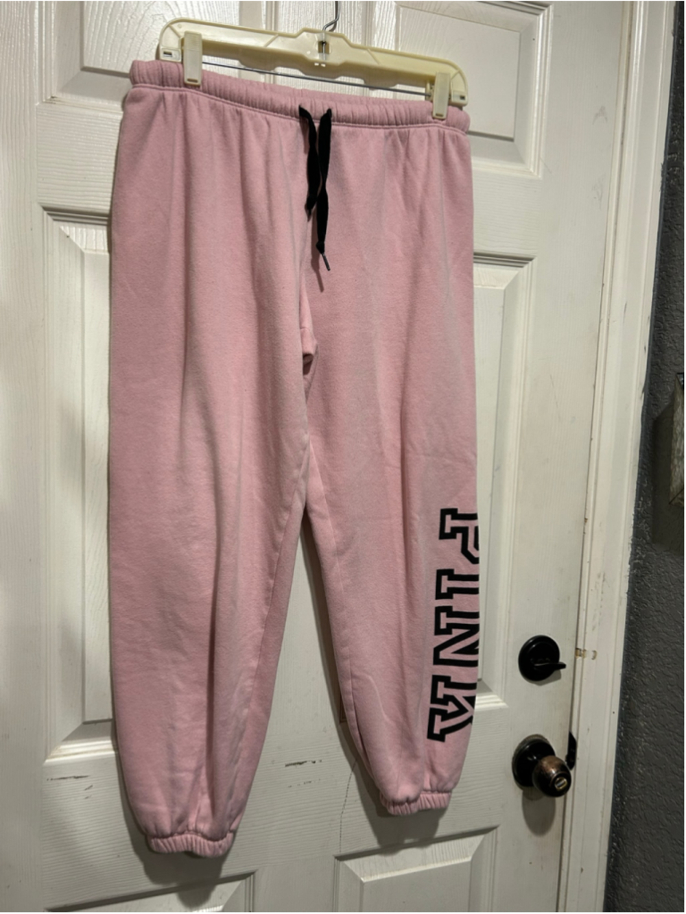Women's Victoria's Secret PINK Joggers Size M Pink Black